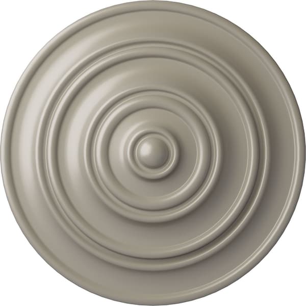 Ekena Millwork Classic Ceiling Medallion (Fits Canopies up to 4 1/8"), Hand-Painted Pearl White, 13 1/4"OD x 1/2"P CM13CLPWS - main